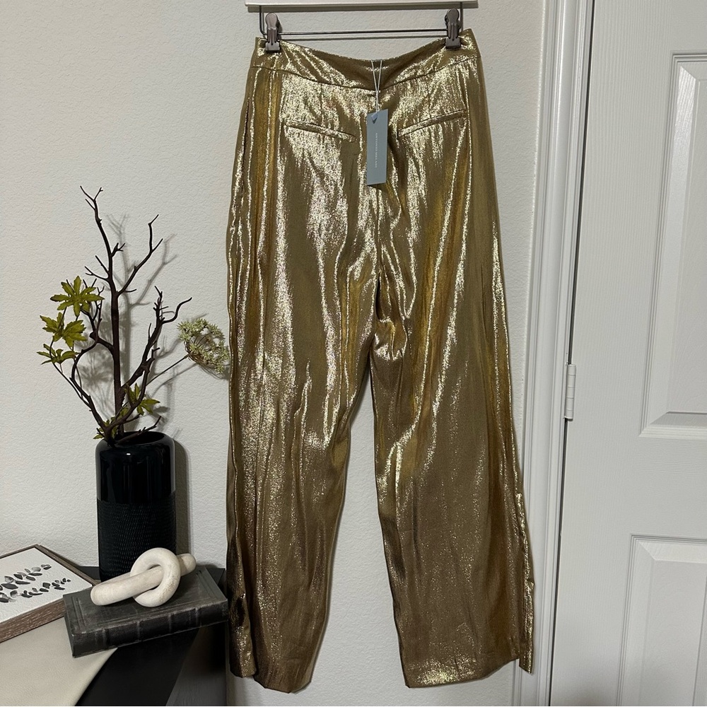 ANTONIO MELANI Shiny Gold Trousers - Picture 5 of 6